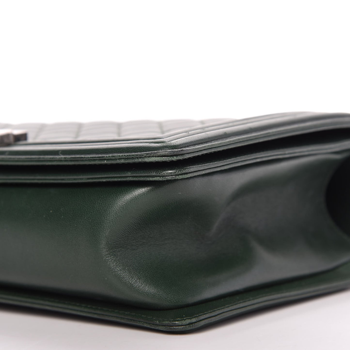 Lambskin Quilted New Medium Boy Flap Green