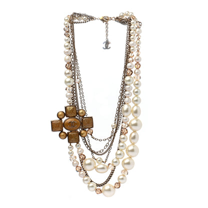 Chanel Glass Pearl Gripoix Necklace 3 of 5