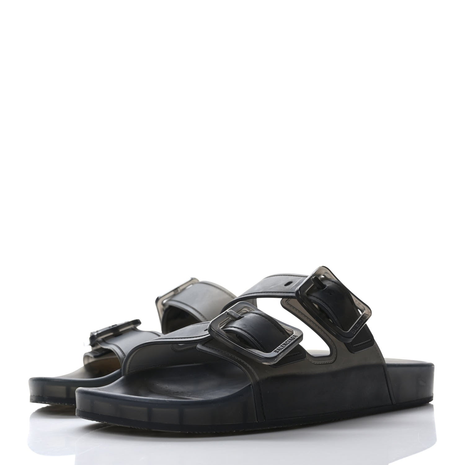 Balenciaga Technical Polyurethane Mallorca Slide Sandals 39 Black 3 of 6