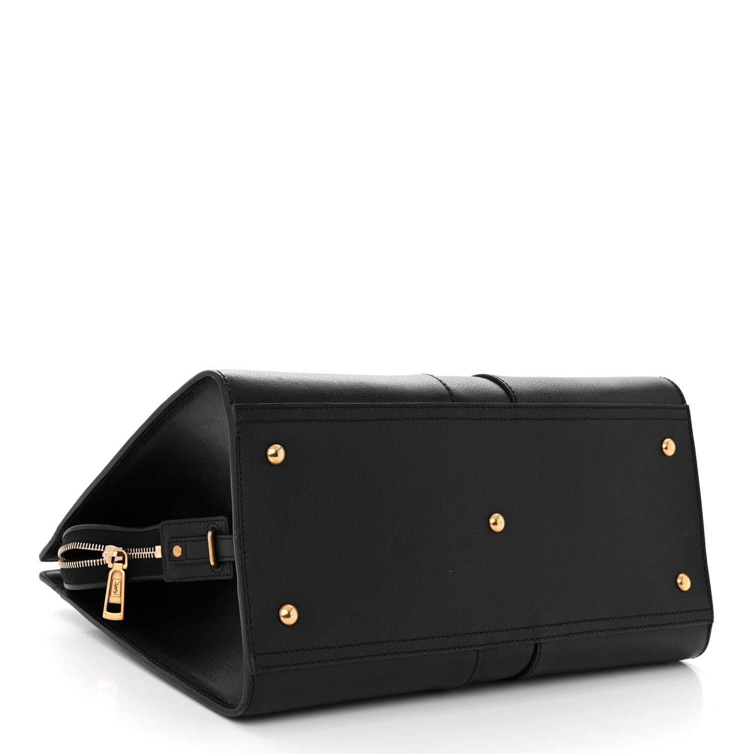 Saint Laurent Textured Calfskin Medium Cabas ChYc Black 4 of 11