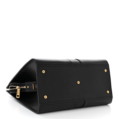 Saint Laurent Textured Calfskin Medium Cabas ChYc Black 4 of 11