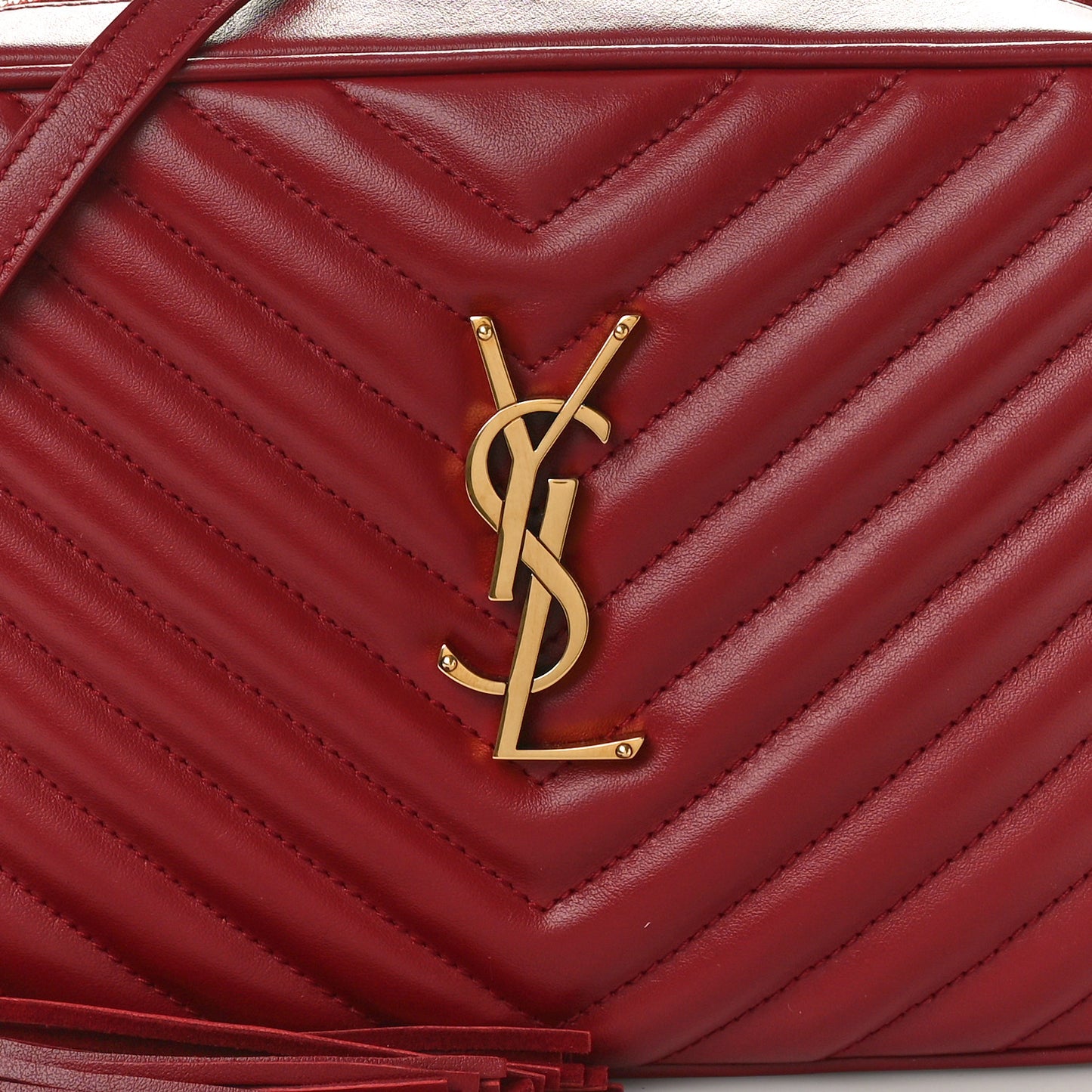 Calfskin Matelasse Monogram Lou Camera Bag Opyum Red