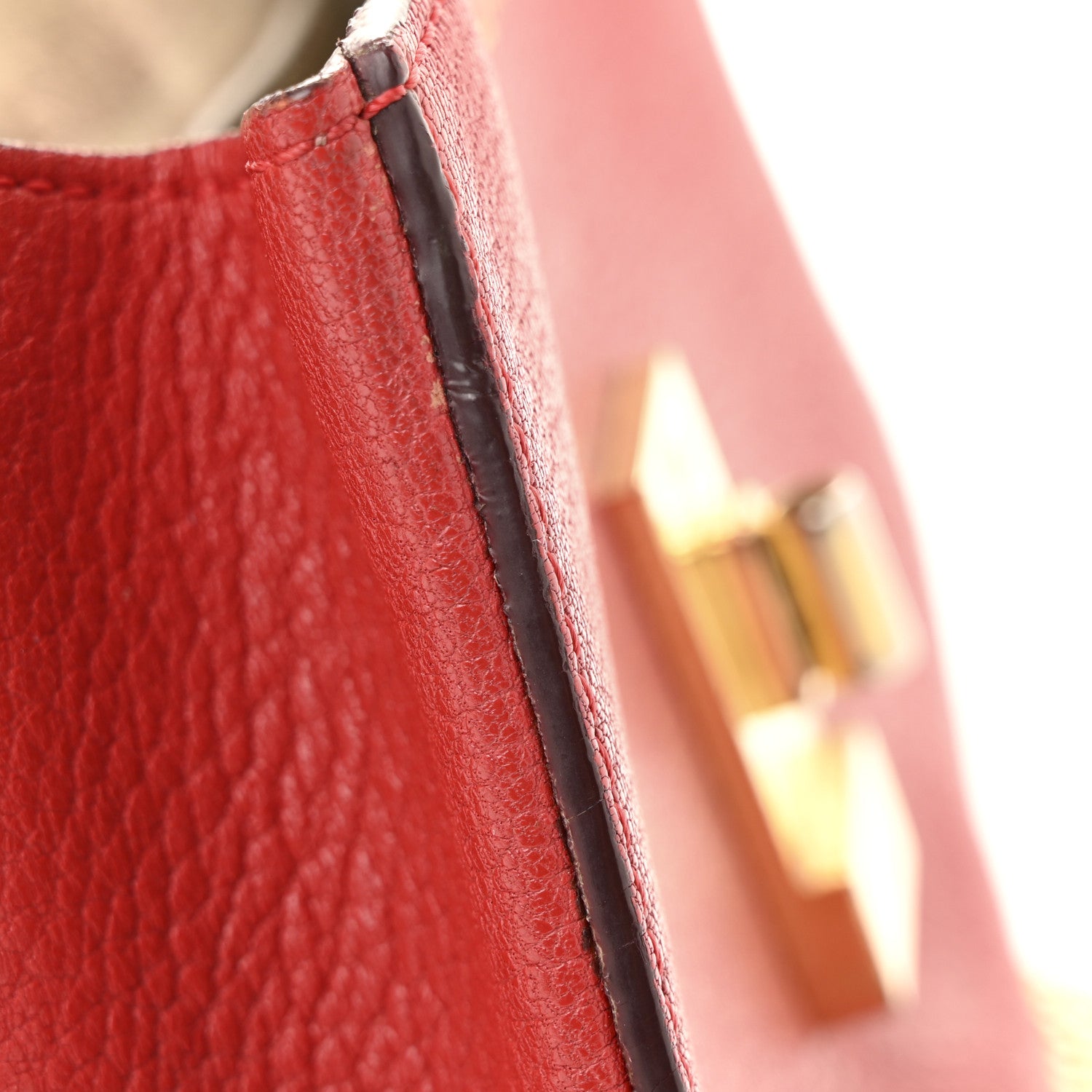 Chloe Grained Lambskin Mini Drew Shoulder Bag Plaid Red 14 of 15