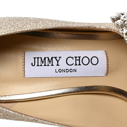 Jimmy Choo Glitter Crystal Bing 100 Pumps 38 Platinum Ice 6 of 7