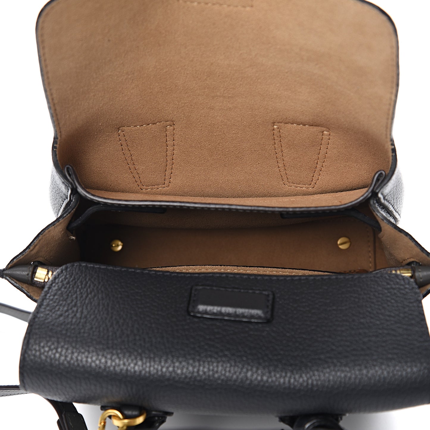 Grained Calfskin Mini Milla Tote Phantom Grey