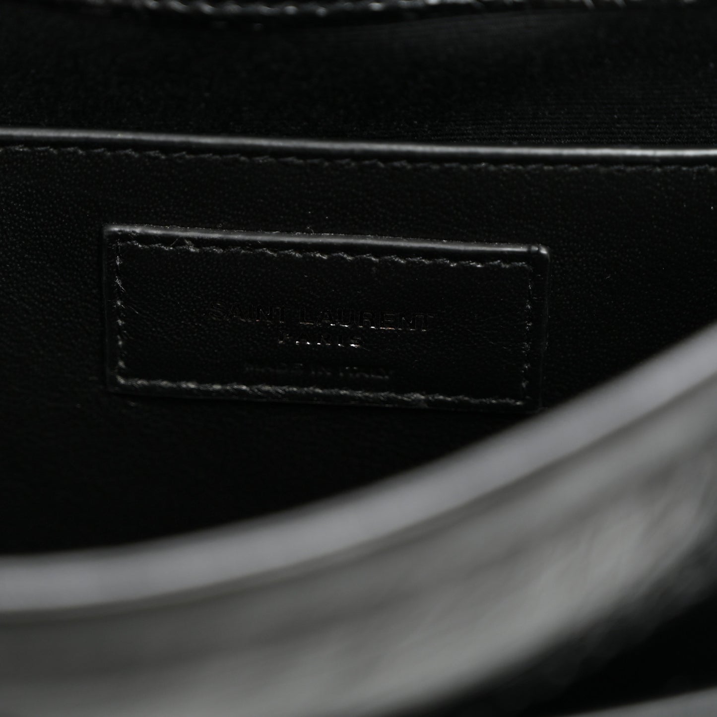 Crinkled Calfskin Matelasse Monogram Baby Niki Chain Satchel Black