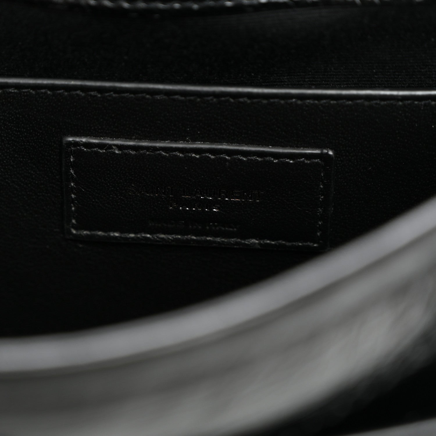 Saint Laurent Crinkled Calfskin Matelasse Monogram Baby Niki Chain Satchel Black 6 of 10