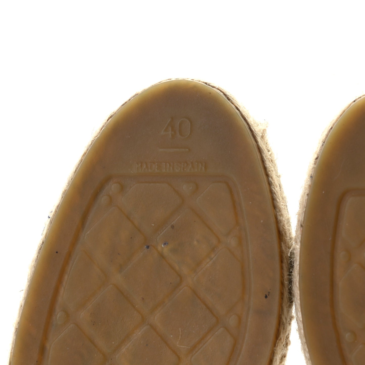 Lambskin CC Espadrilles 40 Beige Black