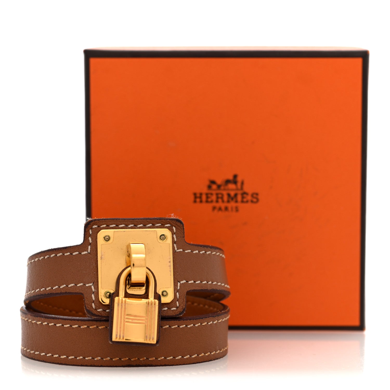 Hermes Swift O'Kelly Double Tour Bracelet T2 Gold 6 of 6