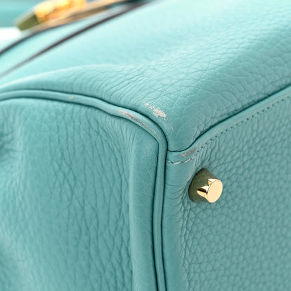 Hermes Togo Kelly Retourne 32 Bleu Atoll 17 of 19