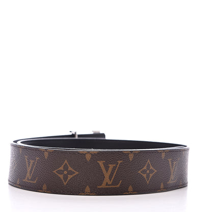 Louis Vuitton Calfskin Monogram 30mm LV Initiales Reversible Belt 85 34 Black 3 of 6