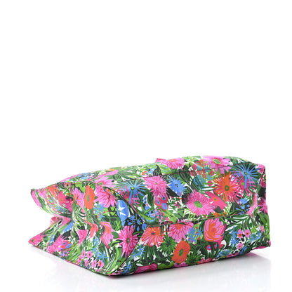 Prada Tessuto Nylon Floral Print Tote Pink 4 of 12