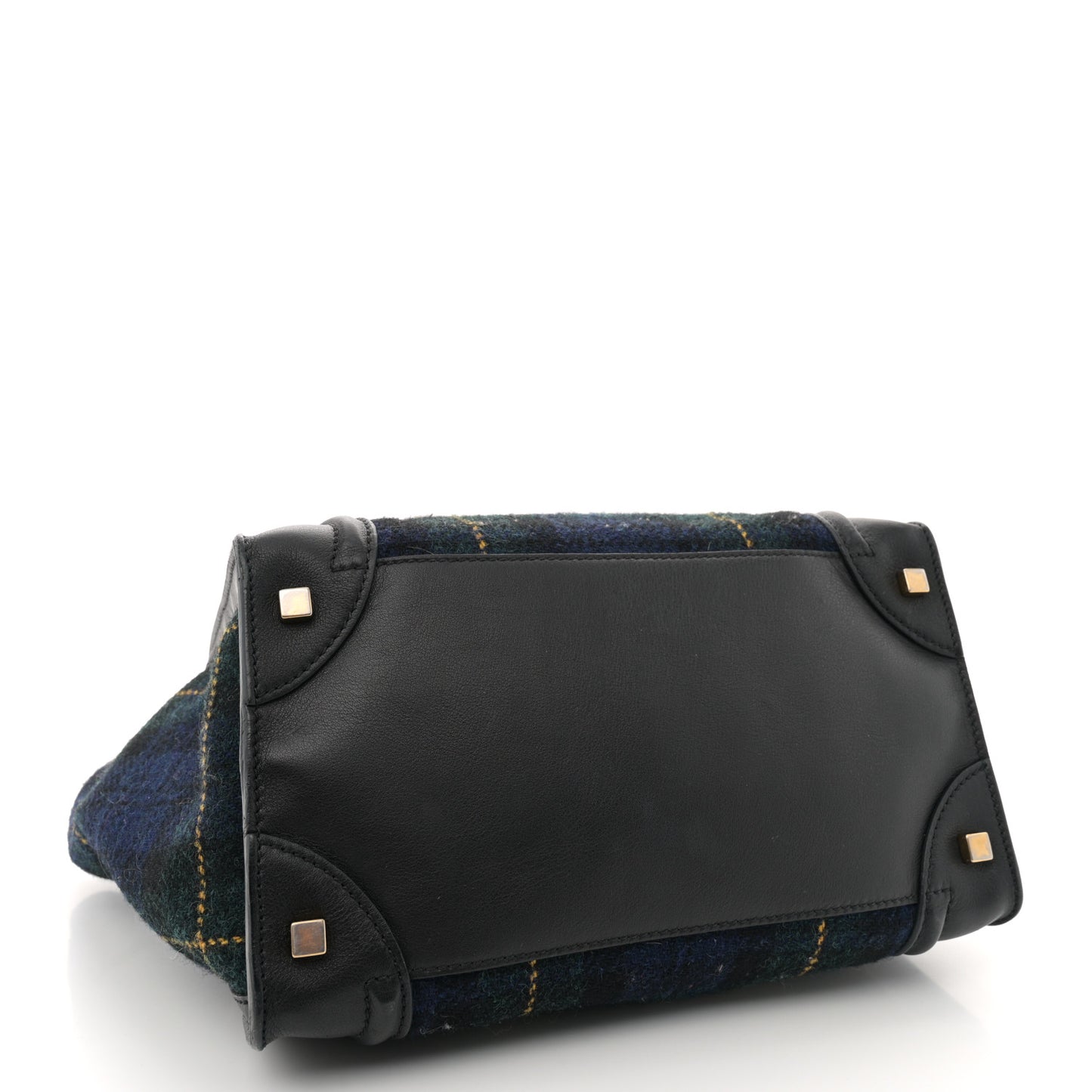 Smooth Calfskin Tweed Tartan Mini Luggage Midnight