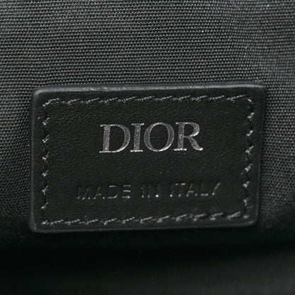 Christian Dior Calfskin Perforated Oblique Galaxy Mens Saddle Bag Black 6 of 9