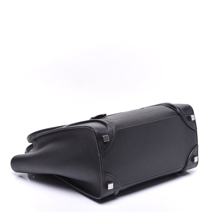 Celine Drummed Calfskin Micro Luggage Black 4 of 8