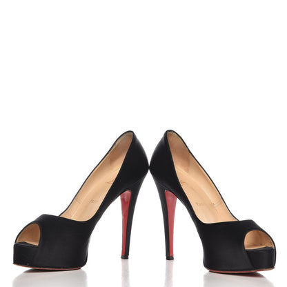Christian Louboutin Satin Very Prive 120 Pumps 38.5 Black 5 of 9
