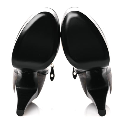 Louis Vuitton Calfskin Monogram Afterglow Platform Ankle Boots 39.5 Black 7 of 13