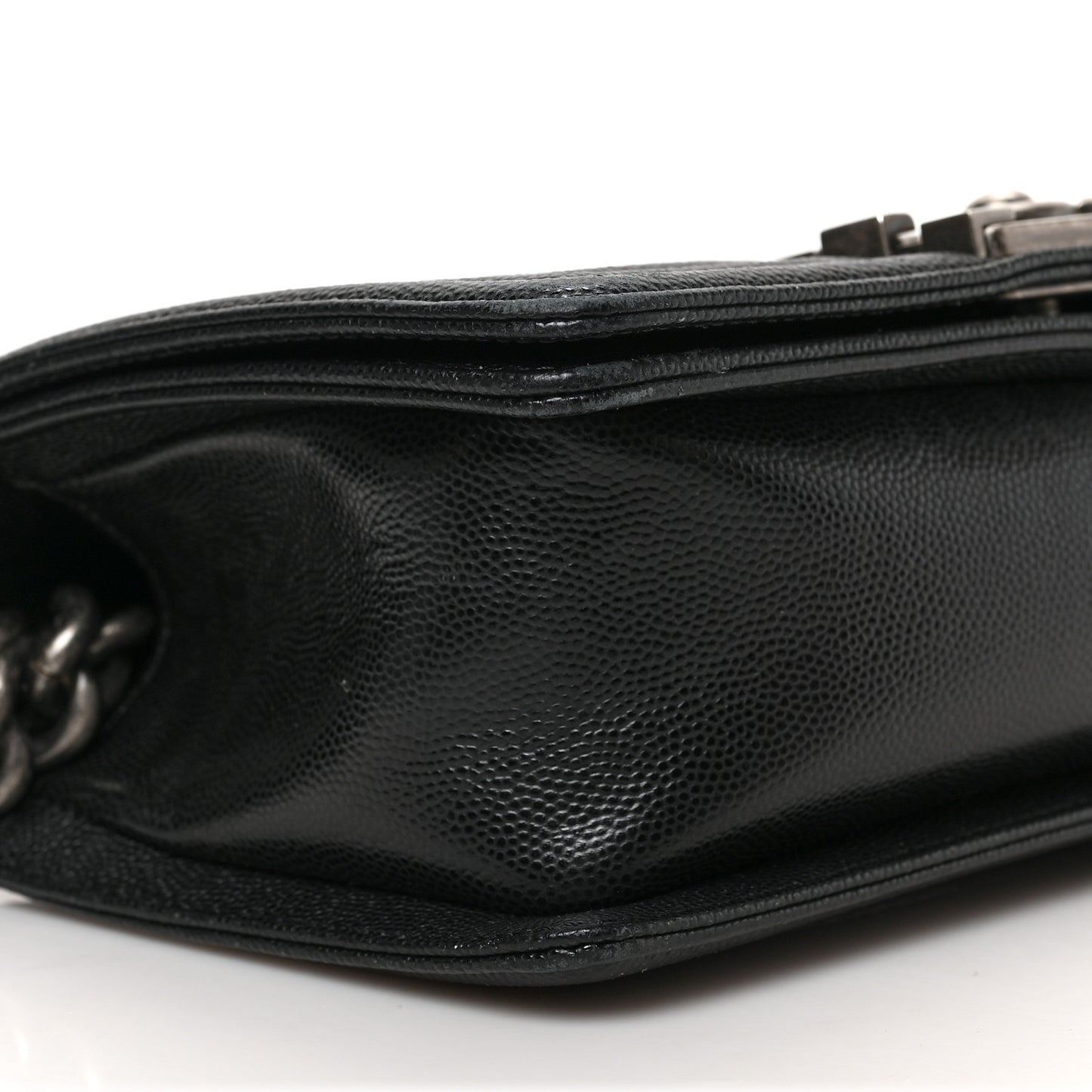 Caviar Quilted Small Boy Flap Black