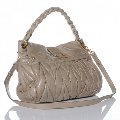 Miu Miu Lux Leather Matelasse Coffer Deserto 3 of 7