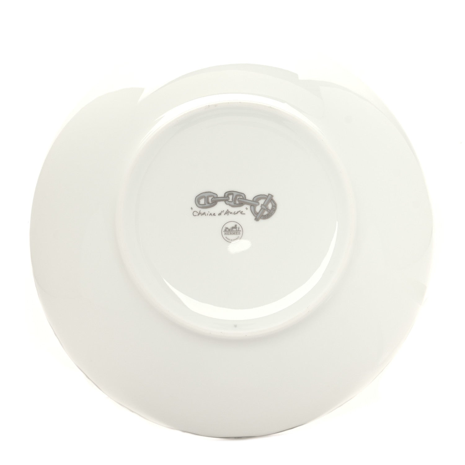 Hermes Porcelain Chaine d'Ancre Salad Bowl Platinum 5 of 8
