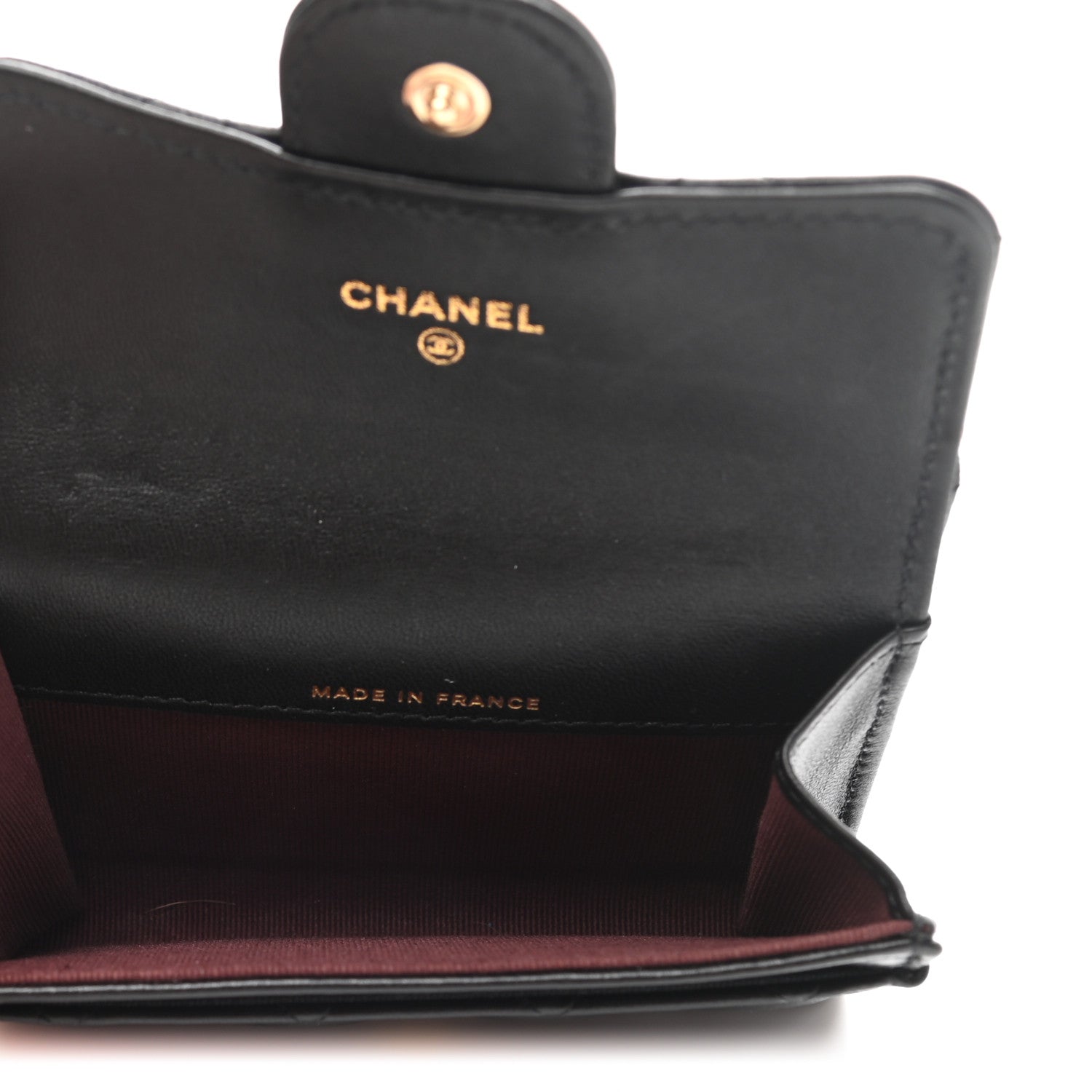 Chanel Lambskin Quilted Flap Card Holder Wallet Black 5 of 11