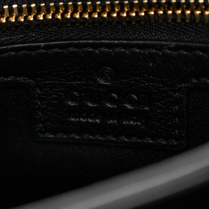 Gucci Roxy Calfskin Web Medium Blondie Shoulder Flap Bag Black 6 of 10