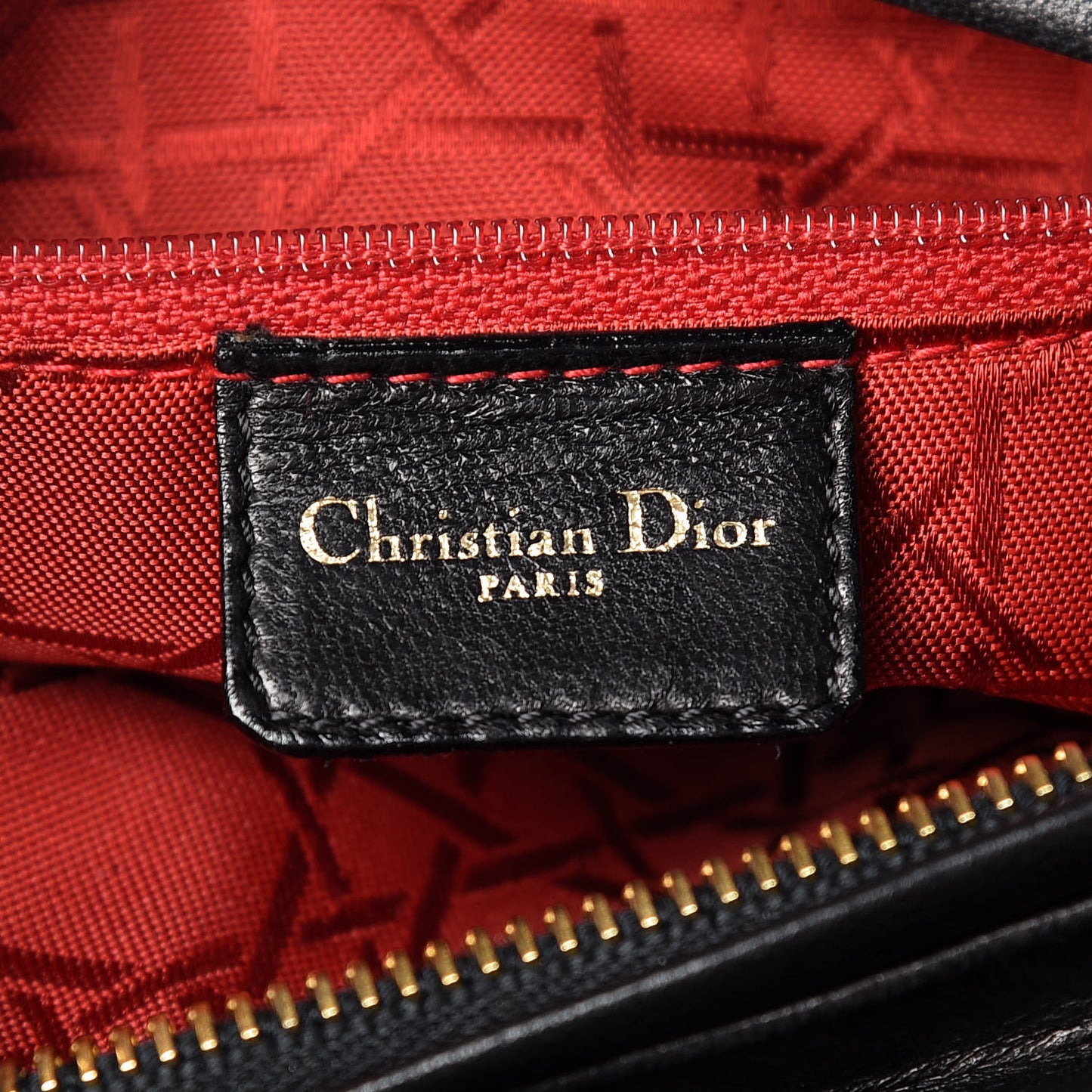 Lambskin Cannage Medium Lady Dior Black