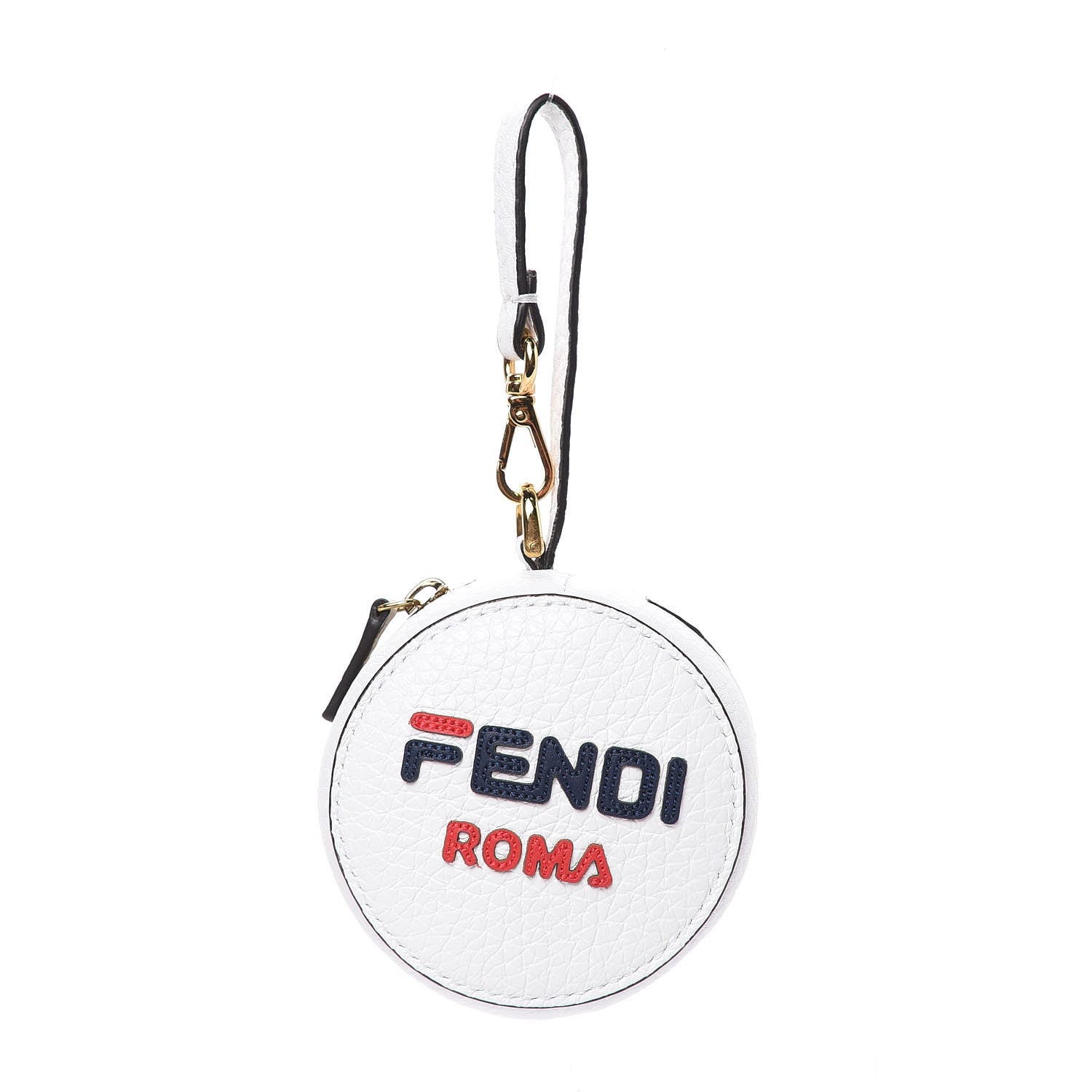 Fendi X FILA Calfskin Mania Tote Charm White Blueberry Multicolor 1 of 6