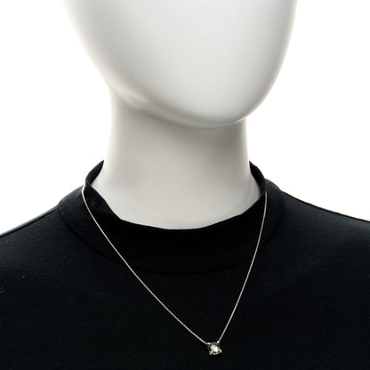 David Yurman Sterling Silver Diamond Prasiolite 9mm Petite Chatelaine Pendant Necklace 2 of 5