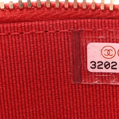 Chanel Lambskin Quilted Top Handle Mini Vanity Case With Chain Red 7 of 10