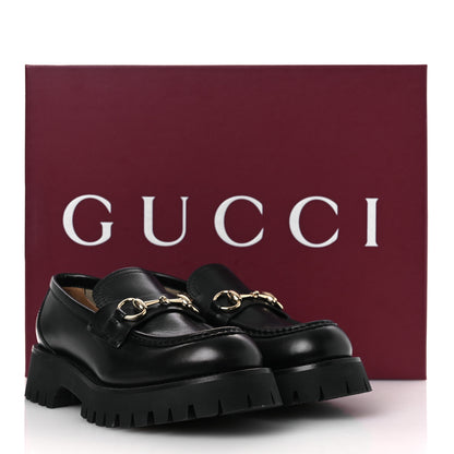 Gucci Betis Glamour Calfskin Womens Horsebit Loafers 37.5 Black 12 of 12