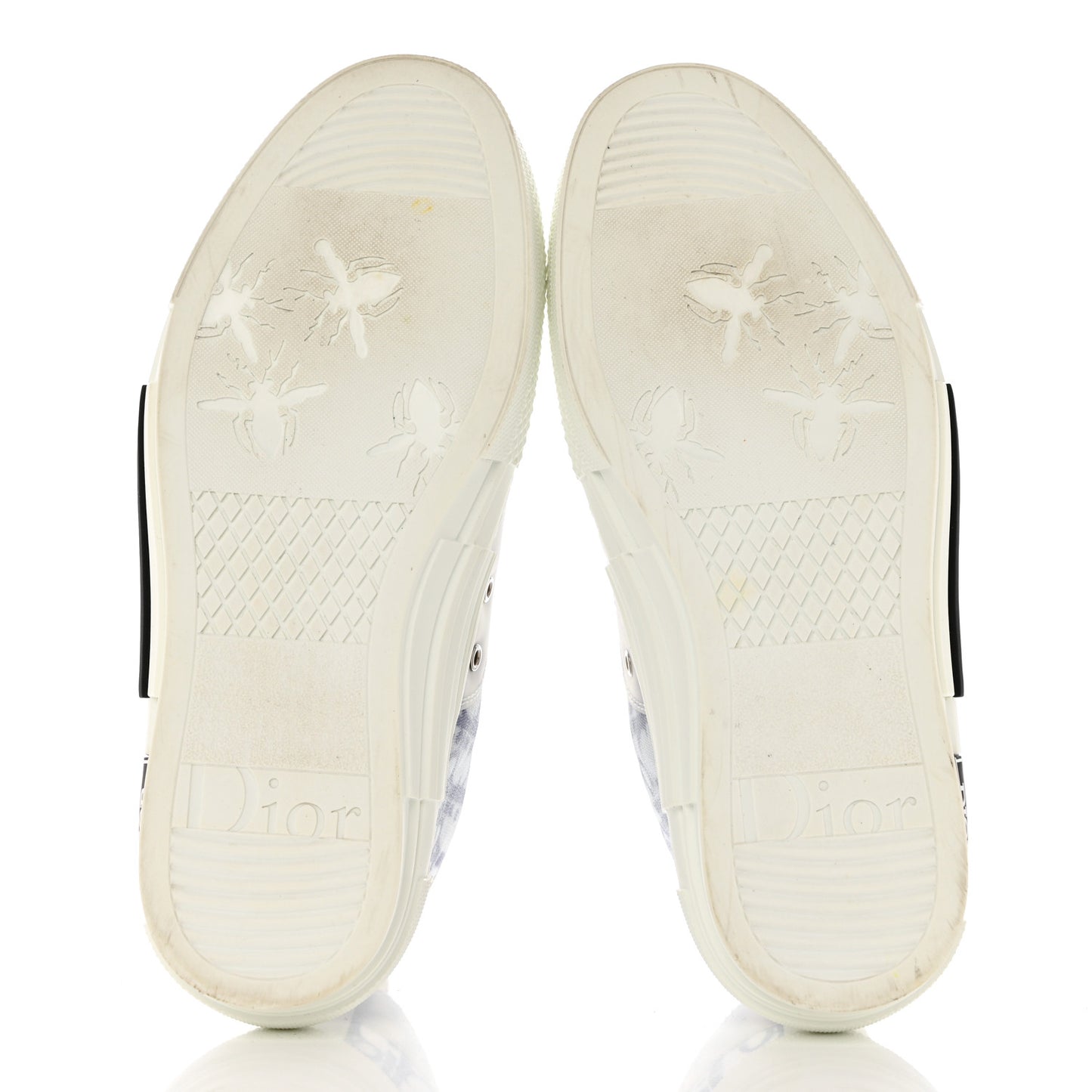 X KENNY SCARF Technical Canvas Oblique Patch Mens B23 High Top Sneakers 37 White Blue