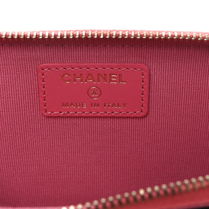 Chanel Caviar Quilted CC Zip Around Card Holder Pink 6 of 7