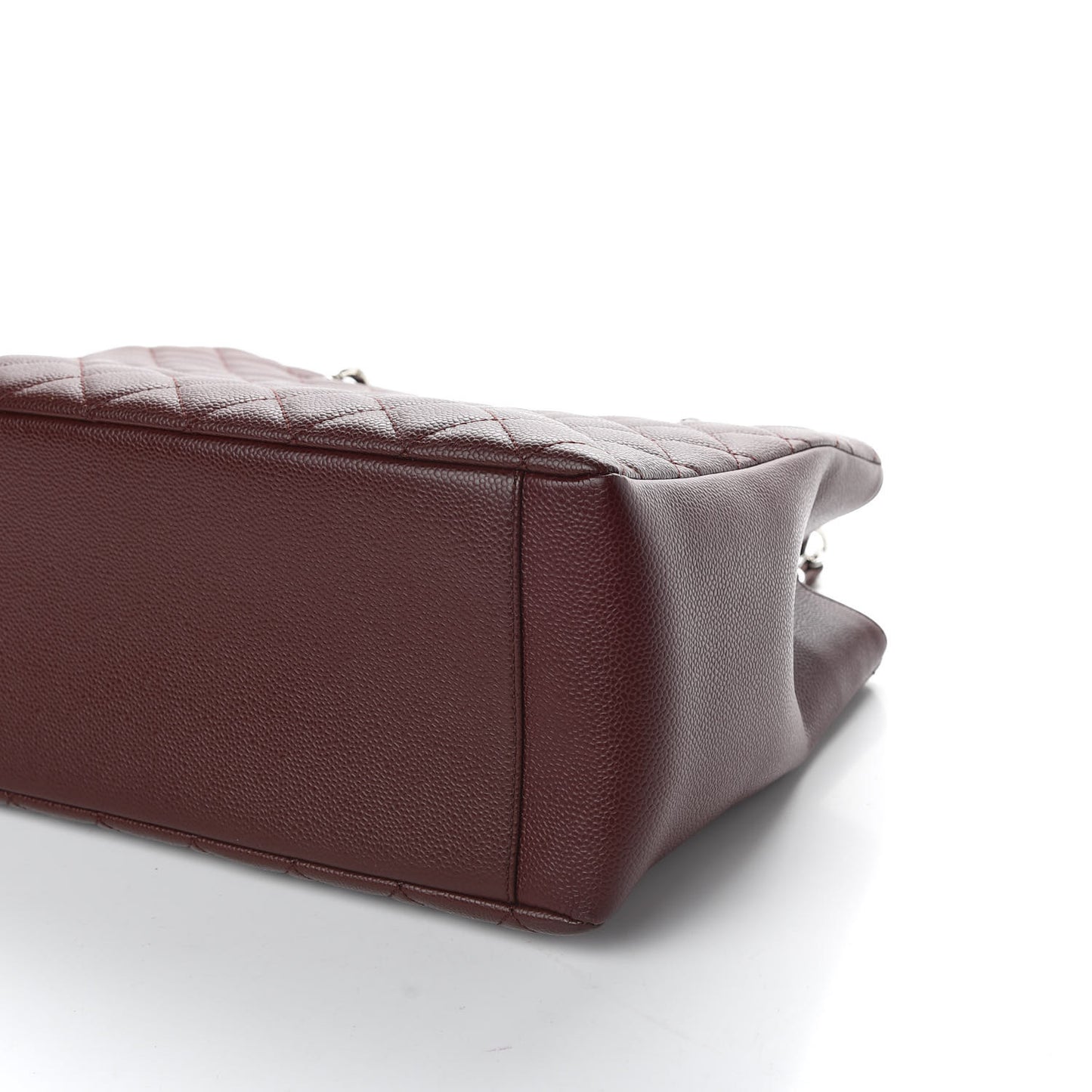 Caviar Quilted Grand Shopping Tote GST Dark Burgundy