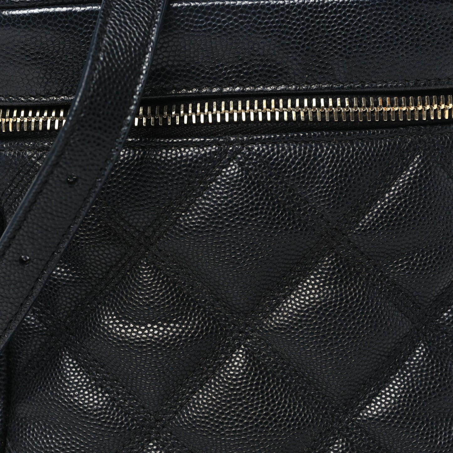 Grain de Poudre Quilted 80's Vanity Bag Black