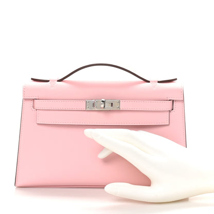 Hermes Swift Kelly Pochette Clutch Rose Sakura 2 of 12