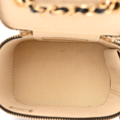 Chanel Lambskin Quilted Mini Pearl Crush Vanity Case With Chain Black 5 of 10