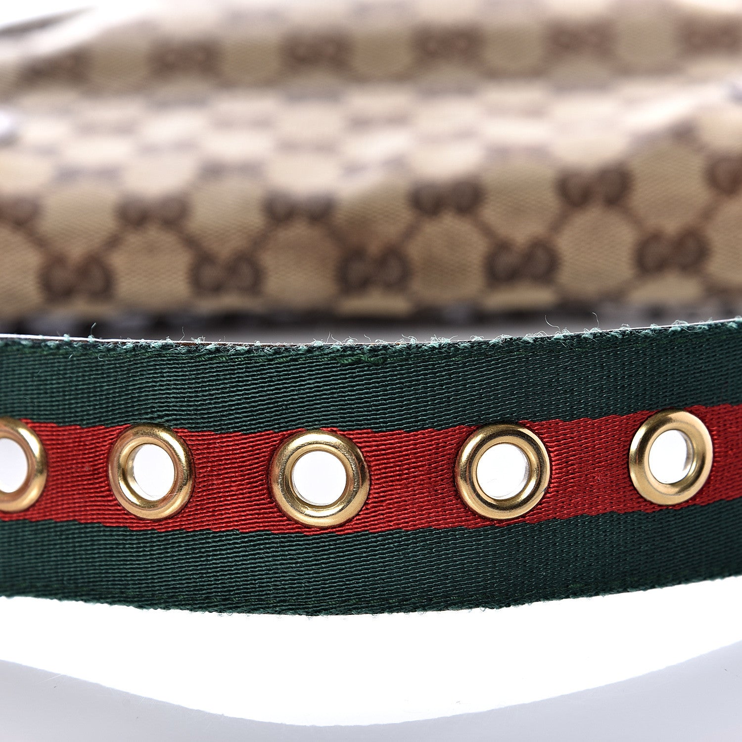 Gucci Monogram Studded Pelham Runway Flap Bag Brown 12 of 13