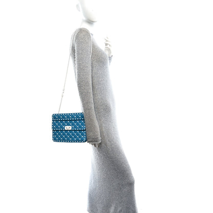 Valentino Garavani Nappa Medium Free Rockstud Spike Shoulder Bag Cerulean 2 of 9