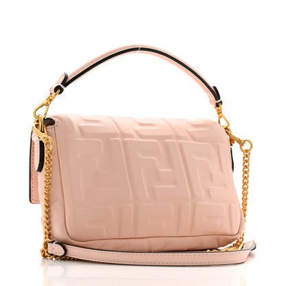 Fendi Nappa FF 1974 Embossed Mini Baguette Rosa Quarzo 3 of 12