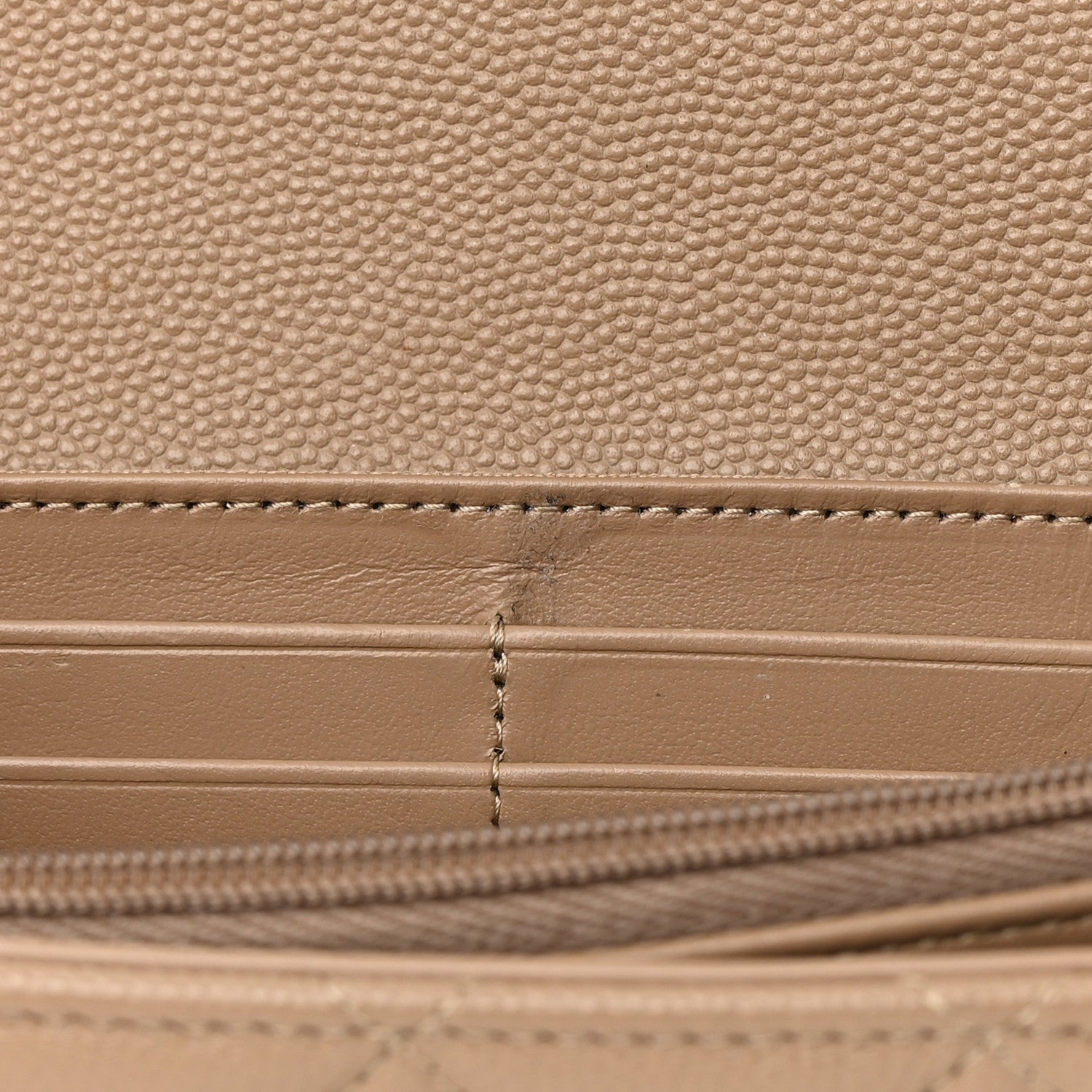 Chanel Caviar Quilted Long Flap Wallet Beige 11 of 15