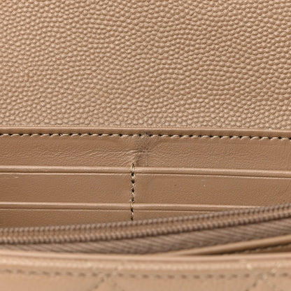 Chanel Caviar Quilted Long Flap Wallet Beige 11 of 15
