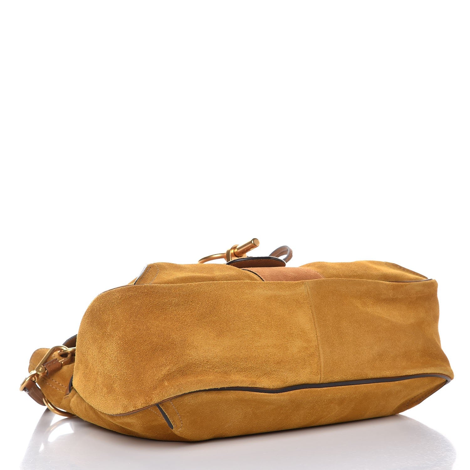 Chloe Suede Medium Lexa Shoulder Bag Mustard Brown 4 of 8