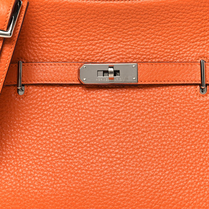Hermes Taurillon Clemence Jypsiere 28 Orange 3 of 10