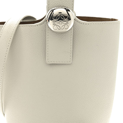 Loewe Soft Grained Calfskin Mini Pebble Bucket Bag White 7 of 9