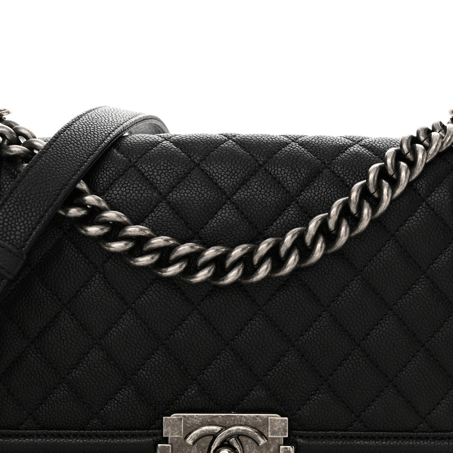 Chanel Caviar Quilted Medium Boy Flap Black 8 of 14