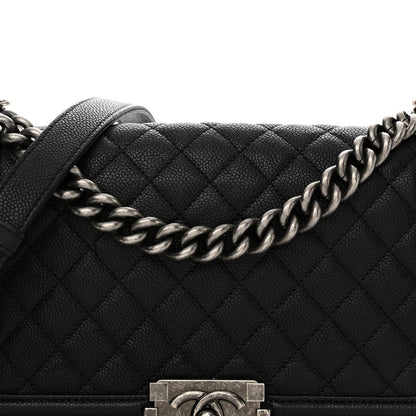 Chanel Caviar Quilted Medium Boy Flap Black 8 of 14