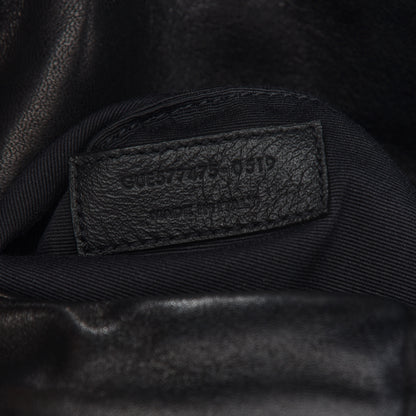 Saint Laurent Lambskin Quilted Medium Loulou Puffer Monogram Chain Satchel Black 7 of 9