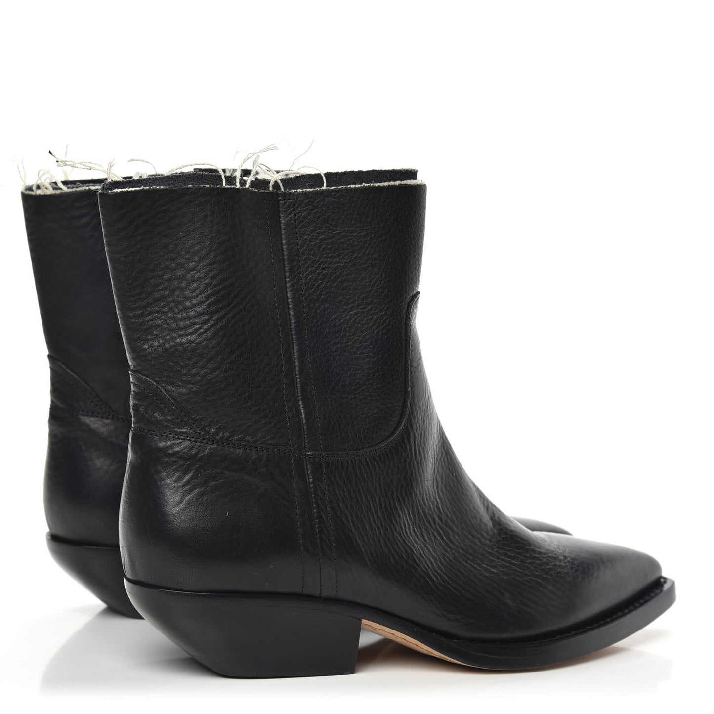 Calfskin Theo Ankle Boots 35 Black