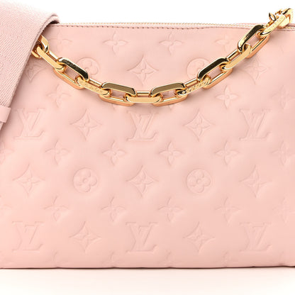 Louis Vuitton Lambskin Embossed Monogram Coussin PM Rose 9 of 13